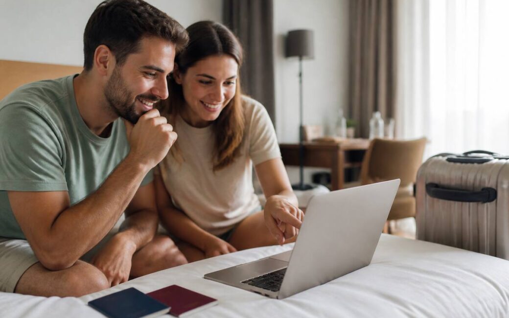 Stel dat boekingsdetails controleert voor een vakantie